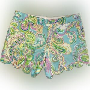EUC Lilly Pulitzer‎ Size 2 Buttercup Scallop Shorts